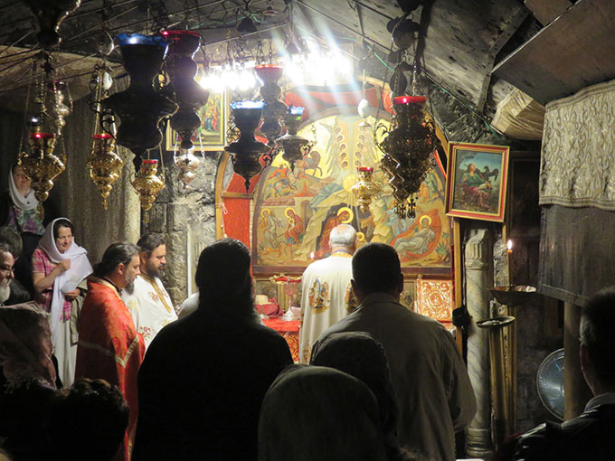 Liturgy in the Cave of the Nativity in Bethlehem