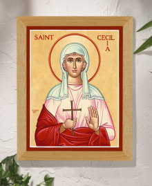 St. Cecilia Original Icon 14" tall SOLD