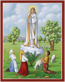  Our Lady of Fatima Original Icon 20" tall SOLD