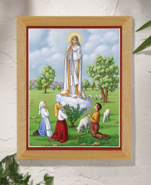  Our Lady of Fatima Original Icon 20" tall SOLD