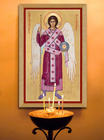 Archangel Michael Chapel Size Original Icon 48" tall SOLD