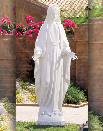 Our Lady Of Grace Outdoor Statue, Mary Garden Statue Large