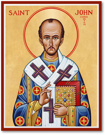 Men Saint Icons: St. John Chrysostom Icon | Monastery Icons