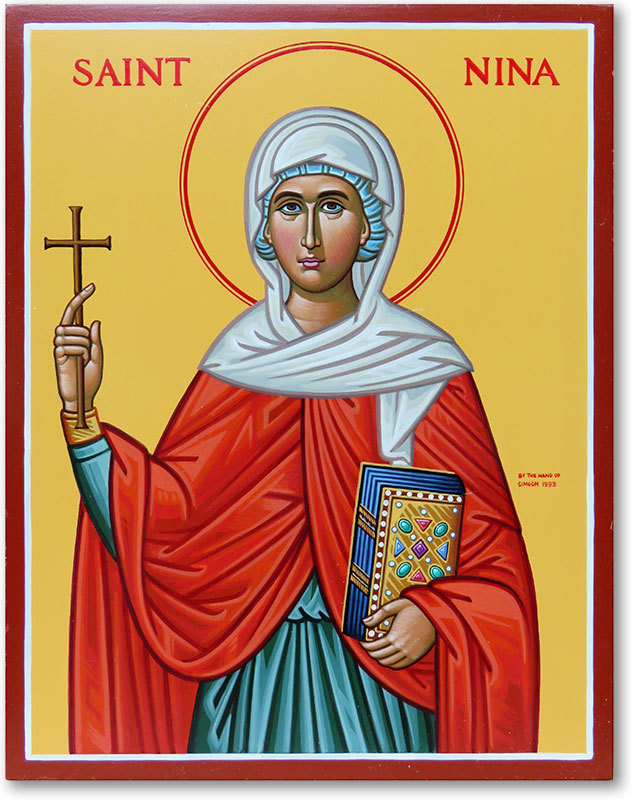 Именная нательная икона нина/Russian Orthodox personalized Icon Saint Nina 