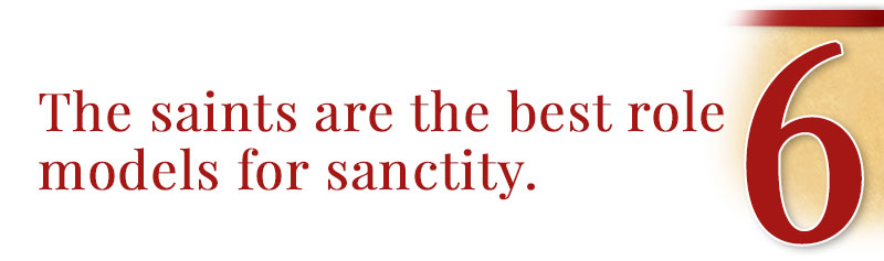 6 - The saints are the best role models for sanctity.