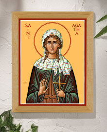 St. Agatha Original Icon 14" tall