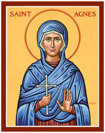 St. Agnes Original Icon 14" tall