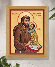 St. Anthony of Padua Original Icon 14" tall