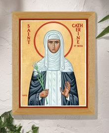 St. Catherine of Siena Original Icon 14" tall