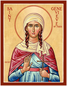 St. Genevieve Original Icon 14" tall