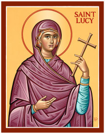 St. Lucy Original Icon 14" tall
