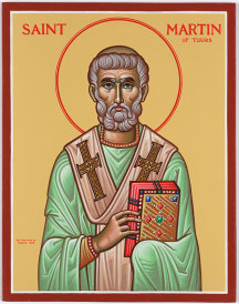 St. Martin of Tours Original Icon 14" tall