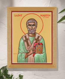 St. Martin of Tours Original Icon 14" tall