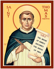 St. Thomas Aquinas Original Icon 14" tall