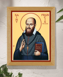 St. Francis De Sales Original Icon 14" tall