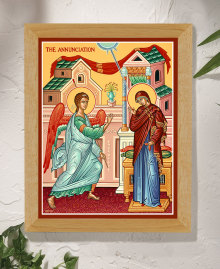 Annunciation Original Icon 20" tall