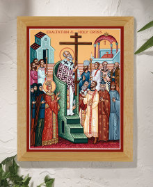 Exaltation of the Holy Cross Original Icon 20" tall