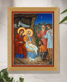 Adoration of the Shepherds Original Icon 20" tall SOLD