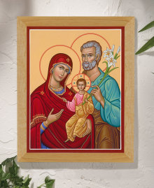 Holy Family Portrait Original Icon 20" tall SOLD