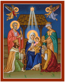 Glory To Newborn King Original Icon 20" tall