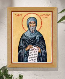 St. Anthony the Great Original Icon 14" tall
