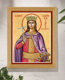 St. Catherine of Alexandria Original Icon 14" tall