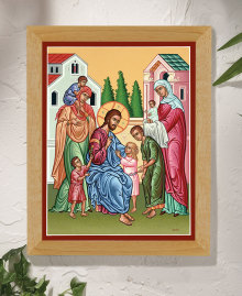 Christ & The Children Original Icon 20" tall SOLD