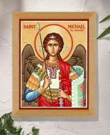 St. Michael Military Style Original Icon 14" tall SOLD