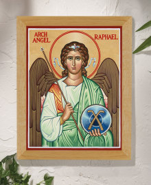 Saint Raphael Original Icon 14" tall