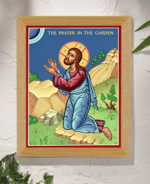 Prayer In The Garden  Original Icon 20" tall