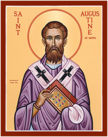 St. Augustine of Hippo Original Icon 14" tall SOLD