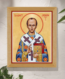 St. John Chrysostom Original Icon 14" tall
