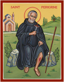 St. Peregrine Original Icon 14" tall