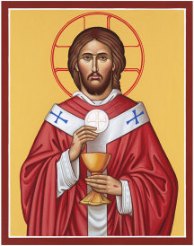 Christ High Priest Original Icon 14" tall