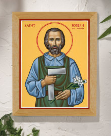 St. Joseph the Worker Original Icon 14" tall