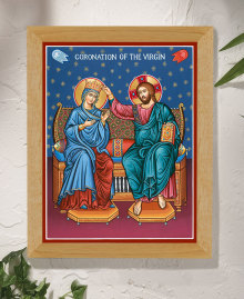 Coronation of the Virgin Mary Original Icon 20" tall