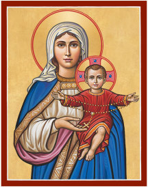 Our Lady of the Rosary Original Icon 20" tall