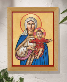 Our Lady of the Rosary Original Icon 20" tall