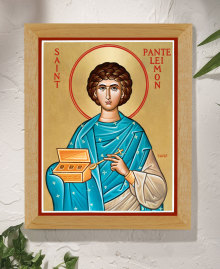 St. Panteleimon Original Icon 14" tall