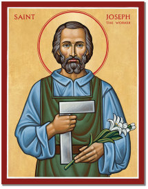 St Joseph the Worker Icon Magnet