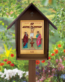 Set of 14 All-Weather Stations of the Cross with Polywood Shrines