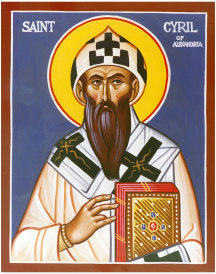 St. Cyril of Alexandria Original Icon 14" tall