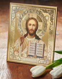 Orthodox Style Embossed Icon of Christ