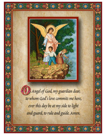 Guardian Angel Prayer Plaque