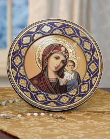 Our Lady of Kazan Desktop Medallion Plaque