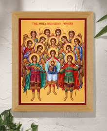 Holy Bodiless Powers Chapel Size Original Icon 36" tall