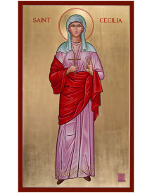 Saint Cecilia original icon 48" tall