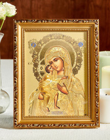 Virgin of Tenderness Gold-Framed Icon